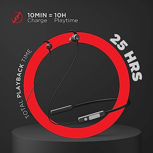 boAt Rockerz 355 in-Ear Bluetooth Neckband Earphone with Mic(Active Black) boAt Rockerz 355 in-Ear Bluetooth Neckband Earphone with Mic(Active Black)